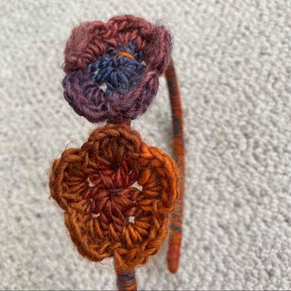 Anthropologie Knit Floral Multicolor Headband